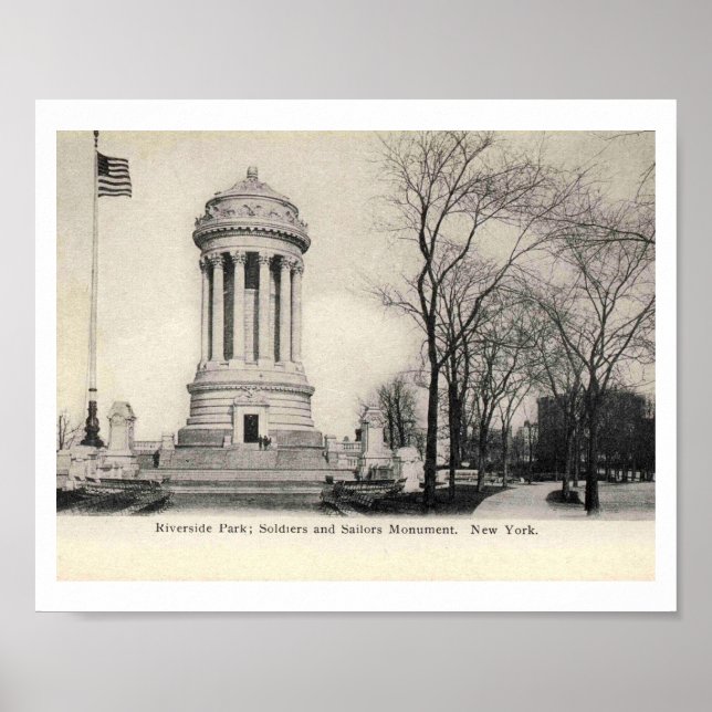 Affiche New York City, Riverside Park Monument, 1905 (Devant)
