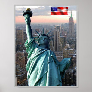 Affiche New York City - Statue de la Liberté - États-Unis