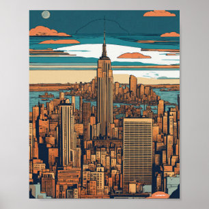 Affiche "New York City Vibe : Capture d'objets vectoriels"