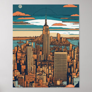 Affiche "New York City Vibe : Capture d'objets vectoriels"