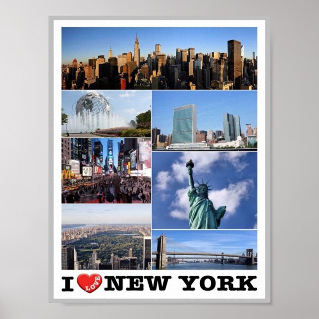 Affiche New York - I Love - États-Unis - (Devant)