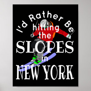 Affiche New York Je préfère frapper les pistes Drôle Sk