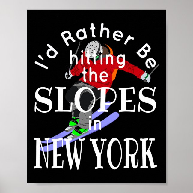 Affiche New York Je préfère frapper les pistes Drôle Sk (Devant)