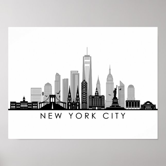 Affiche NEW YORK Manhattan USA City Skyline (Devant)
