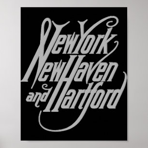 Affiche New York, New Haven et Hartford Railroad vintage 