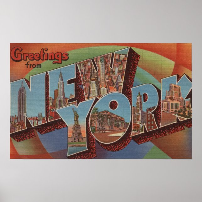 Affiche New York, New York - Scènes de grandes lettres (Devant)