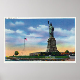 Affiche New York, New YorkVue de la statue de la liberté