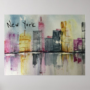 Affiche New York NYC Skyline Cityscape