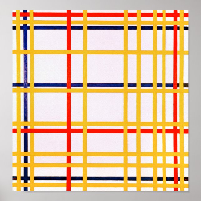 Affiche New York | Piet Mondrian | (Devant)