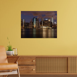 Affiche New York Skyline la nuit
