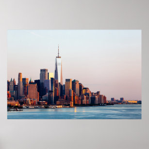 Affiche New York Sunset Skyline Vue du World Trade Center