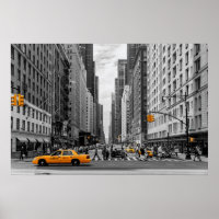New York Taxi Urban City Color Pop Photographie
