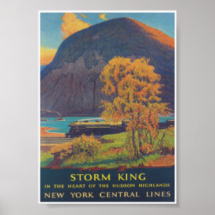Affiche New York Train, Vintage voyage Hudson Highlands