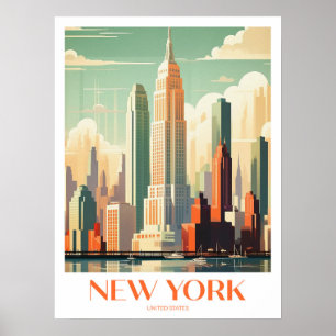 Affiche New York Travel Print Wall Art