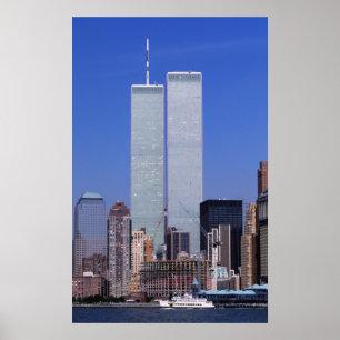 Affiche New York, USA. Twin towers of the famous World
