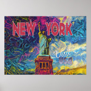 Affiche New York, Visite USA...