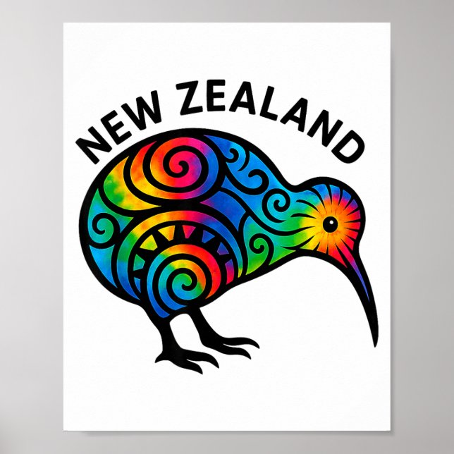 Affiche New Zealand Vacation, New Zealand Souvenirs, Kiwi  (Devant)