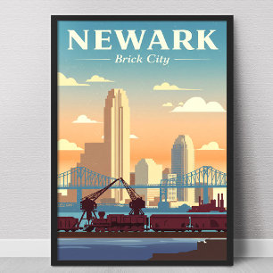 Affiche Newark New Jersey vintage