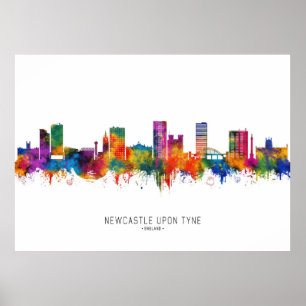 Affiche Newcastle UK Skyline