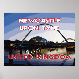 Affiche Newcastle Upon Tyne, Visit UK...