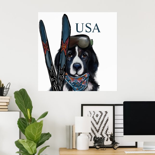 AFFICHE NEWFOUNDLAND DOG  (Bureau à domicile)