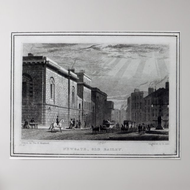 Affiche Newgate prison et Old Bailey (Devant)