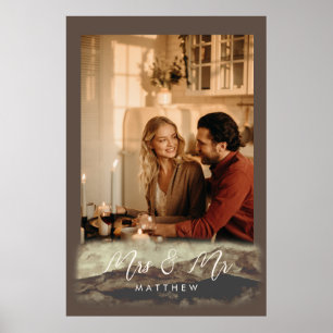 Affiche Newly Weds Mrs&Mr Rocky Landscape Photo