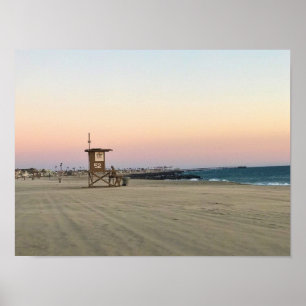 Affiche Newport Beach at Sunset, Californie