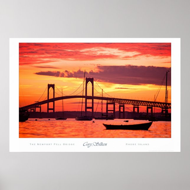 Affiche Newport Bridge at Sunset (Devant)