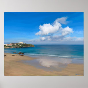 Affiche Newquay Bay en été