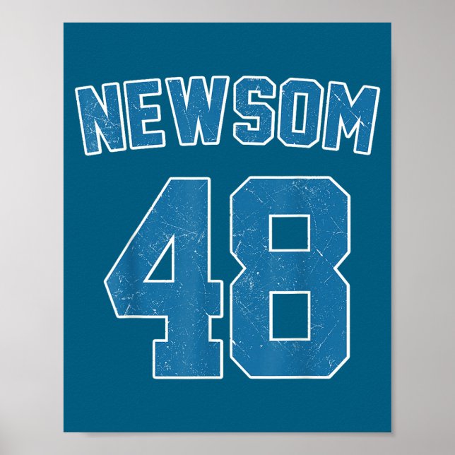 Affiche Newsom 48 President 2028 Us Flag Election Campaign (Devant)