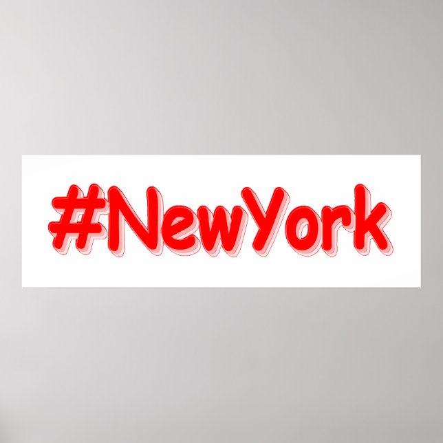 Affiche "#NewYork" Joli design. Commandez dès maintenant  (Devant)