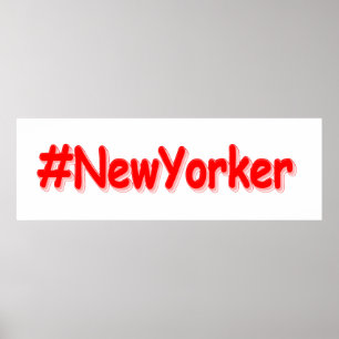 Affiche "#NewYorker" Joli design. Commandez dès maintenant