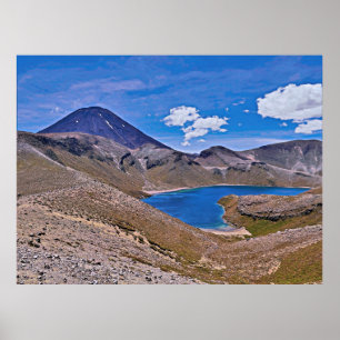 Affiche Ngauruhoe et lac Tama supérieur