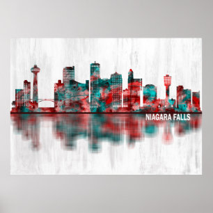 Affiche Niagara Falls Canada Skyline