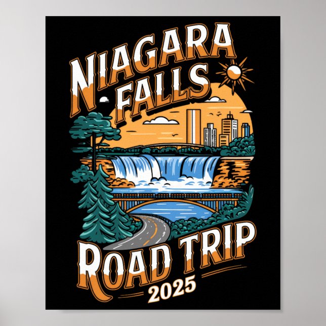 Affiche Niagara Falls Road Trip 2025 - Vacances d'été (Devant)