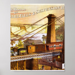 Affiche Niagara Falls Train Travel