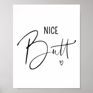 Affiche Nice Butt Funny Salles De Bains Citations Dit Artw