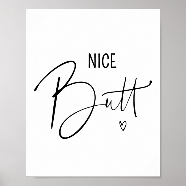 Affiche Nice Butt Funny Salles De Bains Citations Dit Artw (Devant)