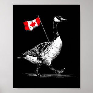 Affiche Nice Canada Animal Avec Drapeau Pour Les Amateurs
