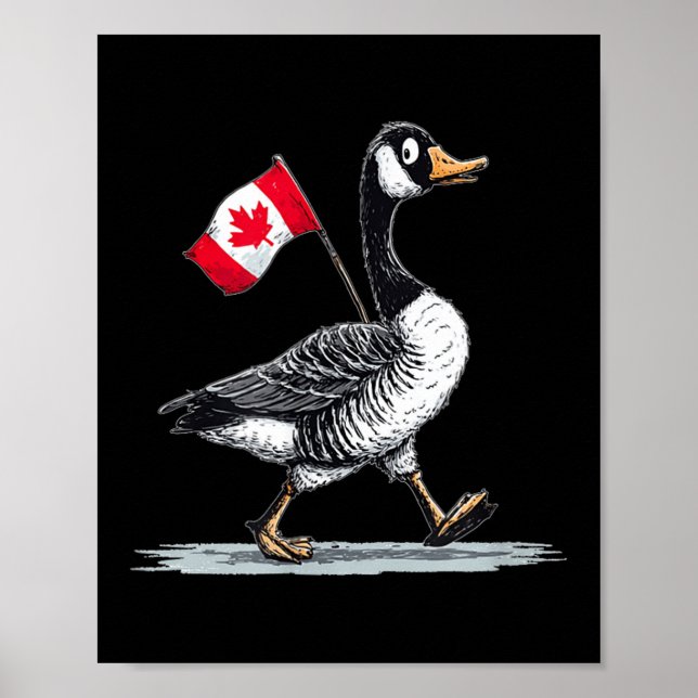 Affiche Nice Canada Animal Look Avec Oie Cool (Devant)