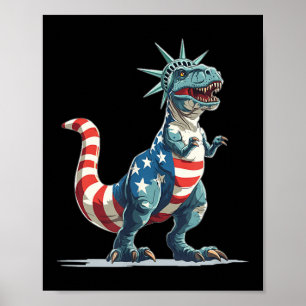 Affiche Nice Dinosaure Dans La Statue De La Liberté Pour L