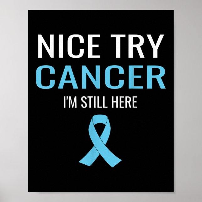 Affiche Nice Essayez Cancer Protéine Cancer Sensibilisatio (Devant)