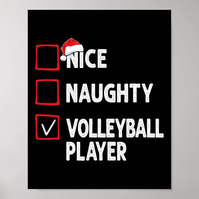 Affiche Nice Joueur de volley-ball coquin Garçons Fille de (Devant)