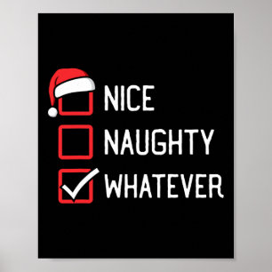 Affiche Nice liste de vilains, peu importe Noël