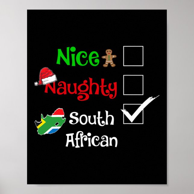 Affiche Nice Naughty Afrique du Sud Noël (Devant)