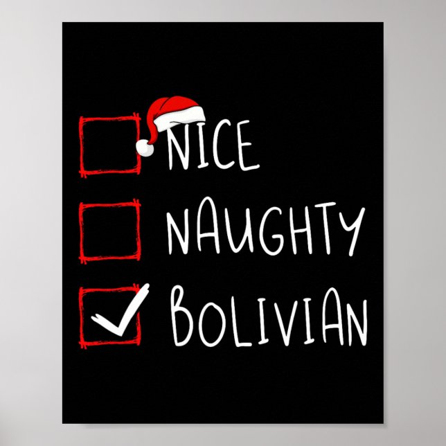Affiche Nice Naughty Bolivien Noël Bolivie Roots Heri (Devant)
