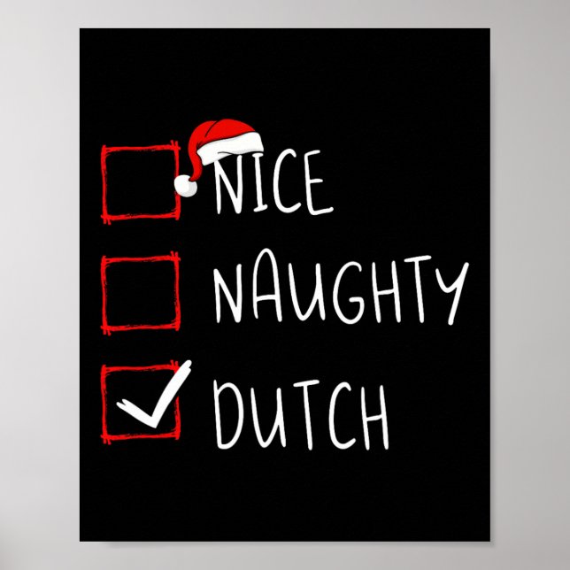 Affiche Nice Naughty Dutch Christmas Pays-Bas Heritage (Devant)
