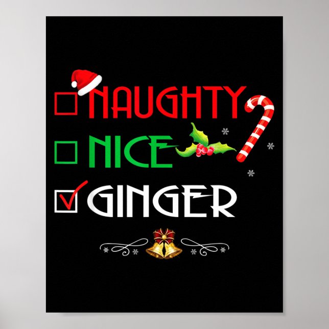 Affiche Nice Naughty Ginger Group Matching Christmas  (Devant)