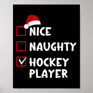 Affiche Nice Naughty Hockey Liste des joueurs de hockey No